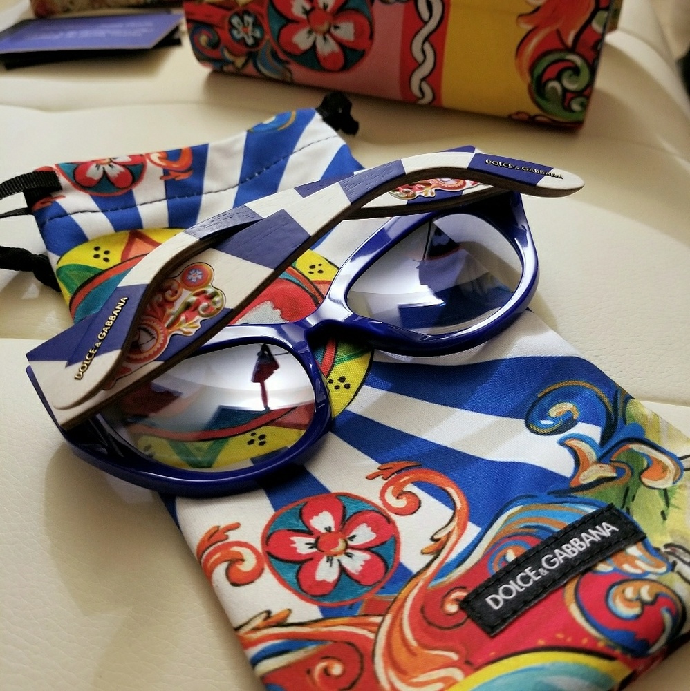 DOLCE & GABBANA Sicilian Wood Carretto Sunglasses